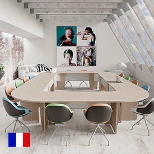 BÉNÉLUX - Table de salle de réunion ovale - Spark Office